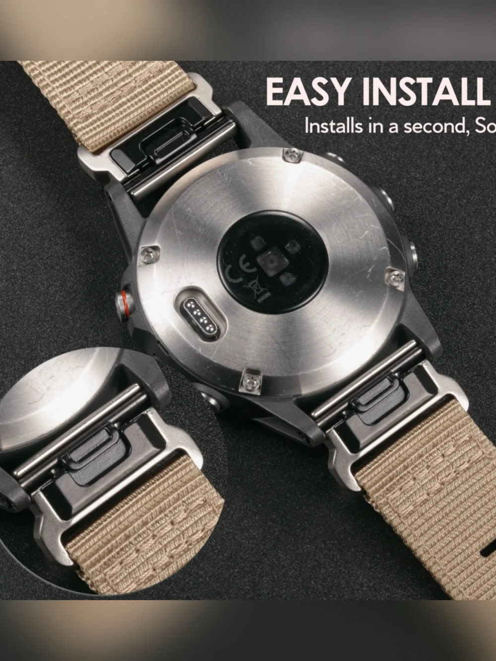 Tactical Nylon Quickfit Straps For Garmin Watches (Hemsuit)